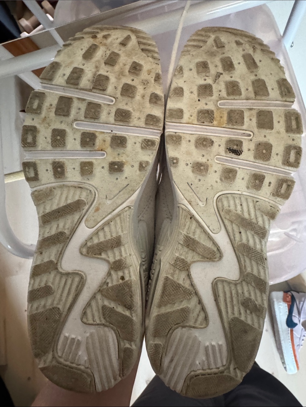 Nike Air Max partial suede upper Women's Sneakers in Cream/White - Picture 9 of 10